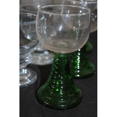 416 - A Selection of Glasses Including Green Base and Purple Vase, Guinness Advertising Glass