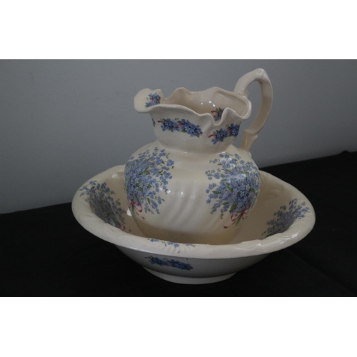 418 - A Large Vintage wash Bowl and Pitcher