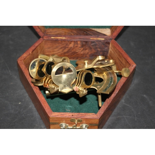 430 - In Presentation Box Brass Sextants