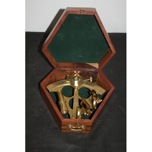 430 - In Presentation Box Brass Sextants