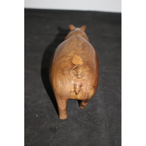 432 - A Tactile Heavy Solid Wood Hippopotamus