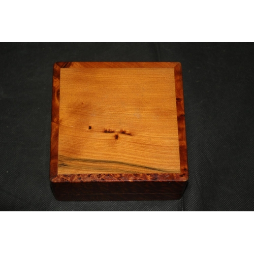 433 - A Walnut Trinket Box 12cm