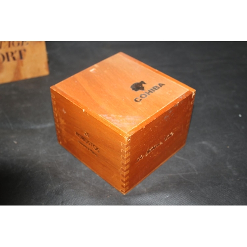 436 - 3 Wooden Boxes Including Cigar's, Port and Cathedral Decorated