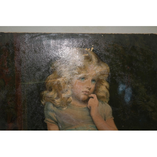 148 - Large Print of Young Girl with Cute Look has Marks on