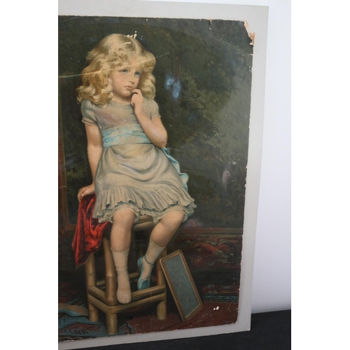 148 - Large Print of Young Girl with Cute Look has Marks on