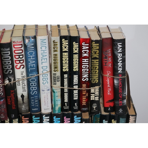 703 - A Large selection of Hardback books from Authors Jack Higgins, Dick Francis, Fredrick Forsyth and Mi... 