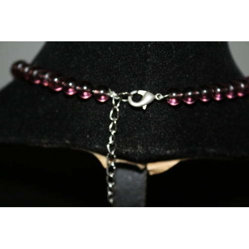 710 - Amethyst And Rose Quartz Neckless