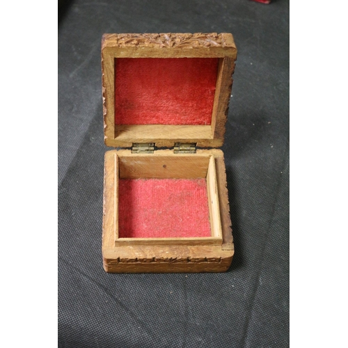 24 - A Collection of Wooden Boxes including Pen Boxes with Oriental Theme