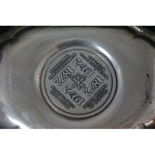 31 - 925 Silver Coin Dish 100 Year Commemorative, Swiss Bank Corporations 164 g