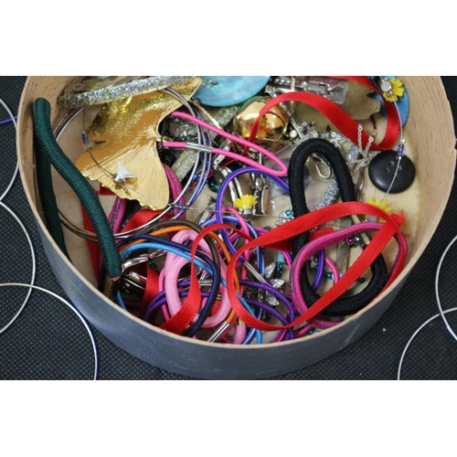 33 - A Box of Costume Jewellery including Vibrant Beads