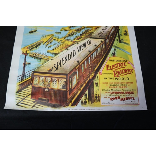 36 - Interesting Liverpool Overhead Railway Poster