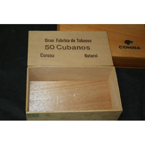 45 - A nice Selection of 4 Cigar Boxes including 1 Cigar and 1 Cigar Cutter