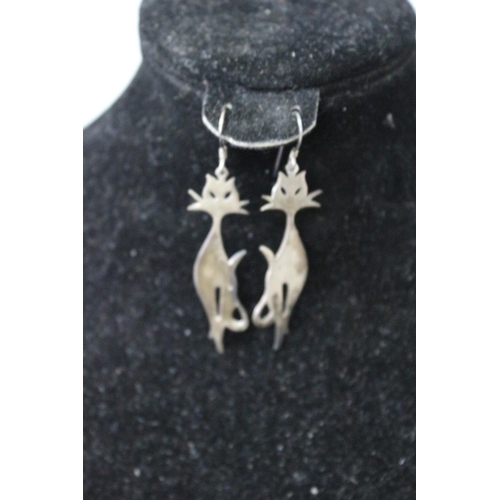 8 - 925 Silver Earrings in Style of Cats