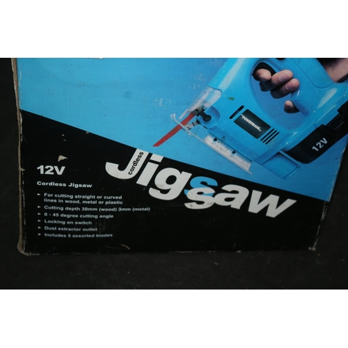 220 - PowerBase Jigsaw In Box No Charger 12 Volts untested