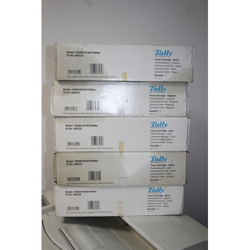 108 - Tally Laser Colour Printer Model T8006 Complete with Toner Cartridges 2X Black, 1 X Magenta, 1X Cyan... 