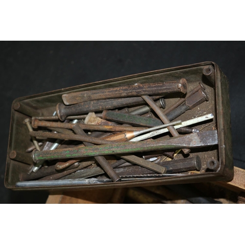 114 - A Good Selection of Vintage Chisels and an Assortment of Punches and Other Items