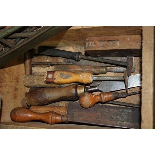 114 - A Good Selection of Vintage Chisels and an Assortment of Punches and Other Items