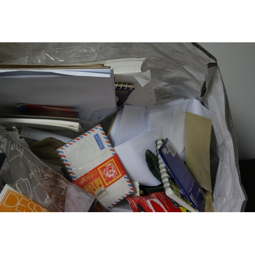 121 - A Large Bag of Various Stationary including Envelopes and a Stapler