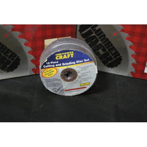 123 - 2 X 10 Inch Tungsten Carbide Tipped Circular Saw Blades plus 12 Cutting and Grinding Disc Set