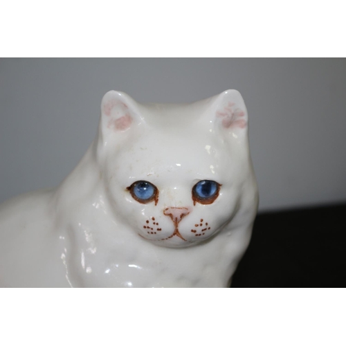 248 - A Winstanley Size 6 Sitting Cat White Marked on Bottom