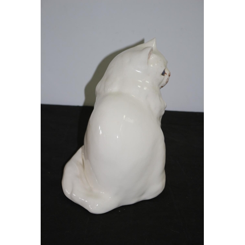 248 - A Winstanley Size 6 Sitting Cat White Marked on Bottom