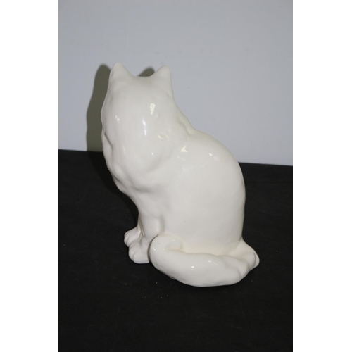 248 - A Winstanley Size 6 Sitting Cat White Marked on Bottom