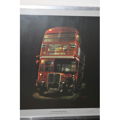 251 - 2 Limited edition Framed and Glazed Prints of London Buses By P.Insole