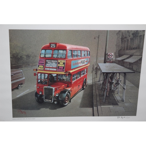 251 - 2 Limited edition Framed and Glazed Prints of London Buses By P.Insole