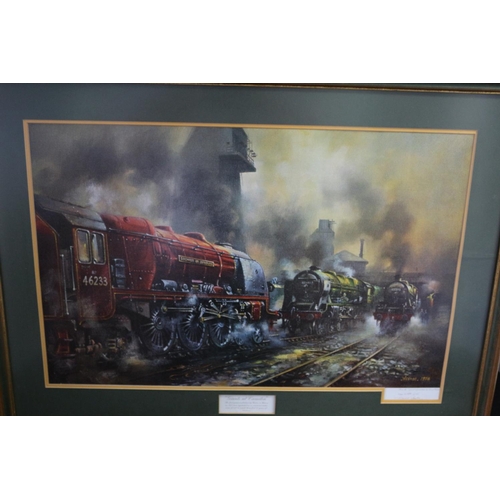 255 - A Large Framed and Glazed  Limited Edition Signed Print By David Western Giants of Camden 89 x 66 cm