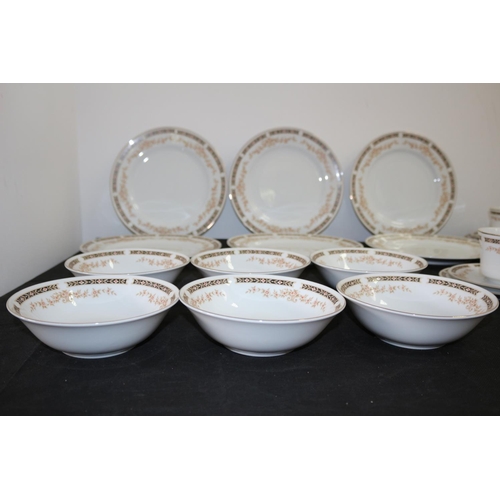 A Set of Dinnerware Marked Fine Porcelain Made in Japan 2858A 30 pieces  including Cups, Saucers and