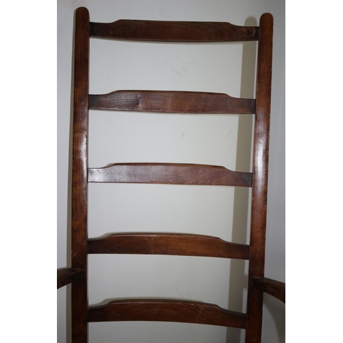 264 - A Ladder Back Wood Chair with Age