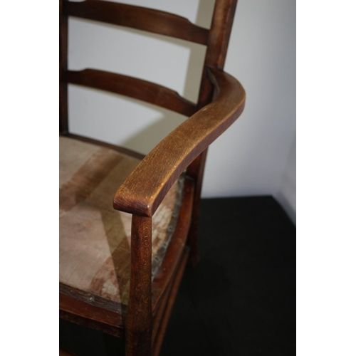 264 - A Ladder Back Wood Chair with Age