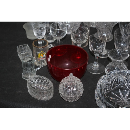 281 - Large Selection of Glassware, including - Dartington Vase, Royal Brierley, Italian and French Pieces