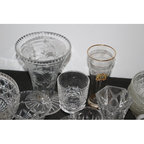 281 - Large Selection of Glassware, including - Dartington Vase, Royal Brierley, Italian and French Pieces