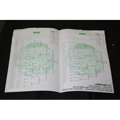 61 - Signed Order of Play Eastbourne 1989 Arantxa Sanchez