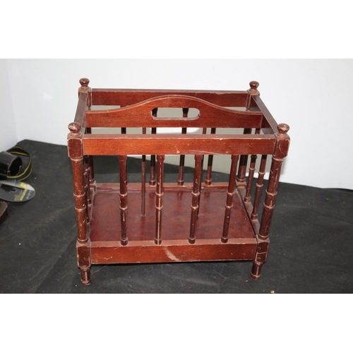 70 - A Wooden Canterbury Magazine Rack