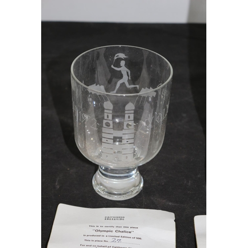 80 - A Wonderful Olympic Themed Lot with Limited Edition Glassware Engraved By Caithness with Certificati... 