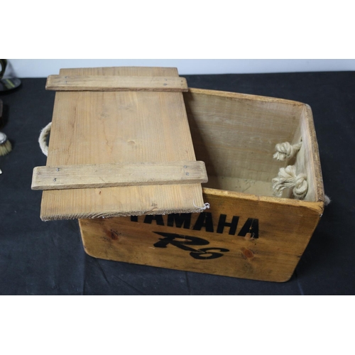 91 - Wooden Storage Box With Yamaha R6 Theme 37x25x23