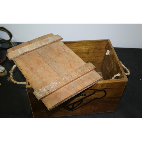 93 - Wooden Storage Box With Snetterton Theme 37x25x23