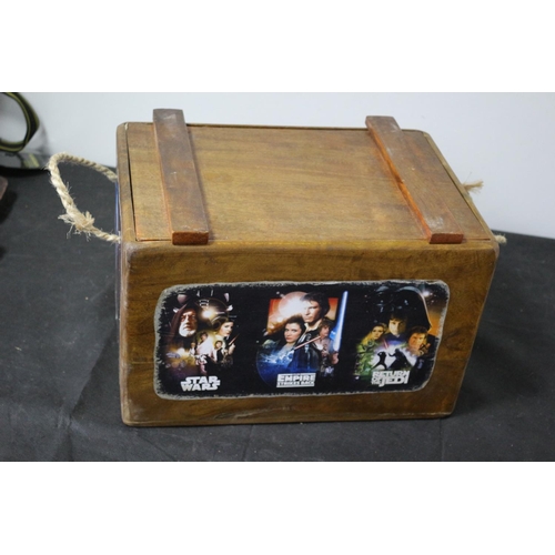 94 - Wooden Storage Box With Star Wars  Theme 37x25x23