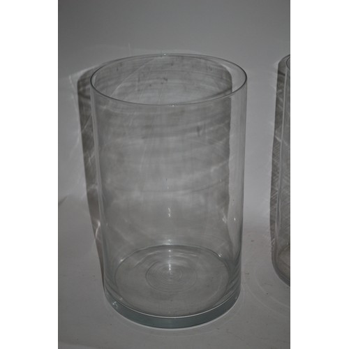 293 - 3 Large Glass Vases in 3 Different Widths