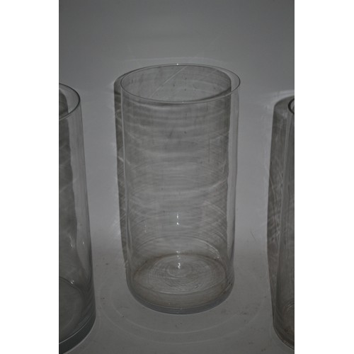 293 - 3 Large Glass Vases in 3 Different Widths