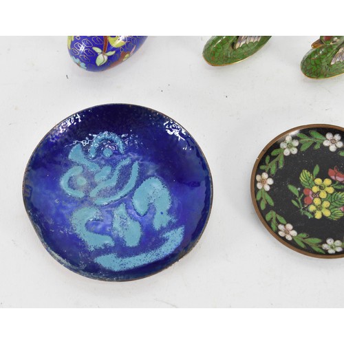 304 - A Collection Of 5 Enamel Objects Including Cloisonné