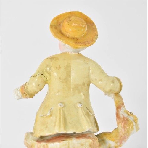 315 - A Believed To Be Meissen Figurine. Height 14.7cm. (A/F).