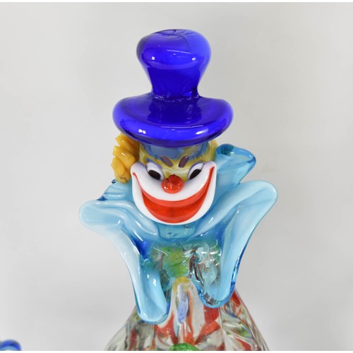 320 - A Collection Of 4 Murano Glass Clown Figurines. (A/F).