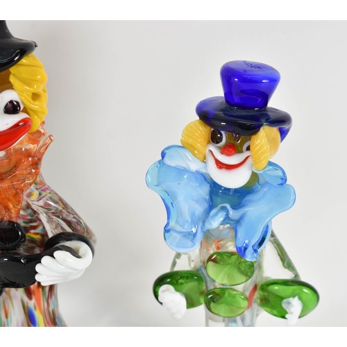 320 - A Collection Of 4 Murano Glass Clown Figurines. (A/F).