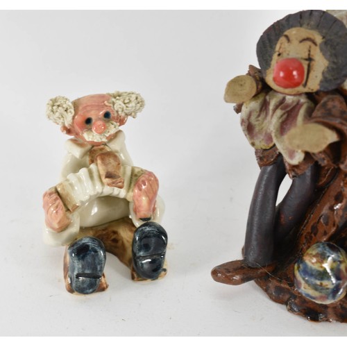 327 - A Collection Of 3 Unusual Grotesque Pottery Figures - Two Signed To Base. Largest 15.5cm Height, Oth... 