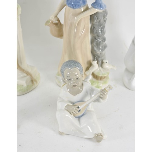 328 - A Collection Of 6 Figurines Including Lladro, Spode And Nao. Some (A/F).