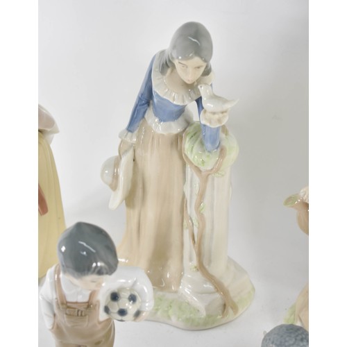 328 - A Collection Of 6 Figurines Including Lladro, Spode And Nao. Some (A/F).