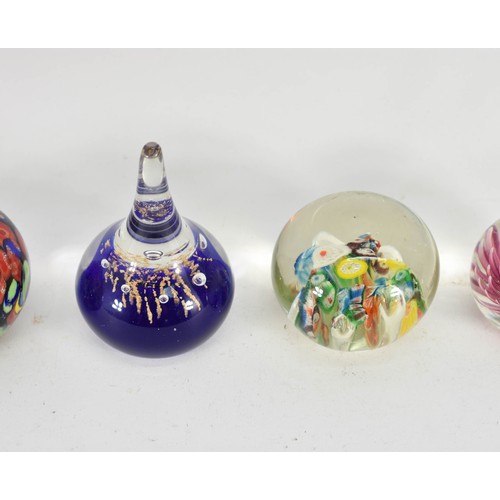 332 - A Collection Of 5 Glass Paperweights